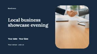 Local business showcase evening youtube thumbnail template · Horizontal photo dialogue