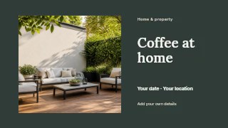Coffee at Home youtube thumbnail template · Horizontal photo dialogue