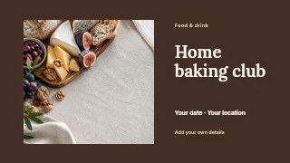 Home baking club youtube thumbnail template · Horizontal photo dialogue