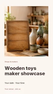 Wooden toys maker showcase instagram story template · Gallery editorial