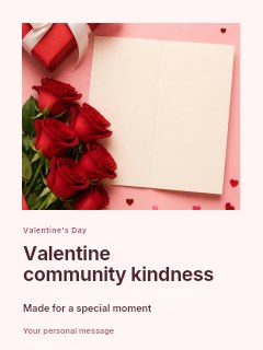 Valentine community kindness greeting card template · Gallery editorial