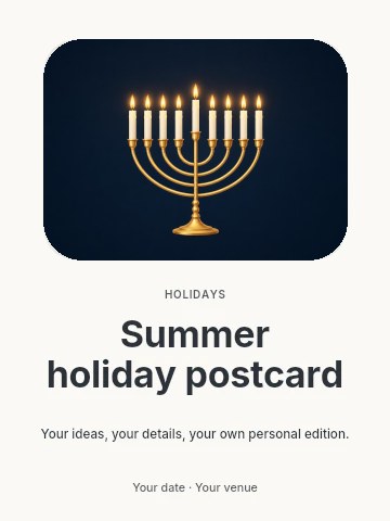 Summer holiday postcard poster template