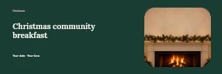 Christmas community breakfast banner template · Horizontal photo dialogue