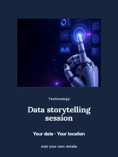 Data storytelling session greeting card template · Picture window