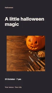 Jack-o’-lantern pumpkin carving setup in Halloween photo celebration · Modern programme