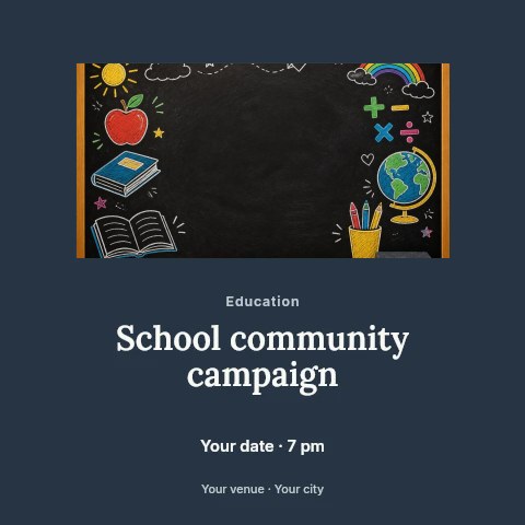 School community campaign social media post template