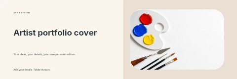 Artist portfolio cover banner template