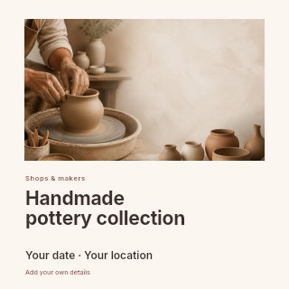 Artisan shaping pottery on wheel in Handmade pottery collection · Gallery editorial