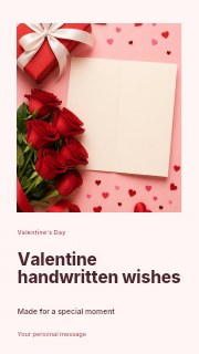 Valentine handwritten wishes instagram story template · Gallery editorial