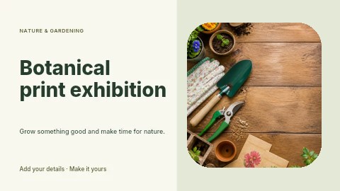 Botanical print exhibition youtube thumbnail template