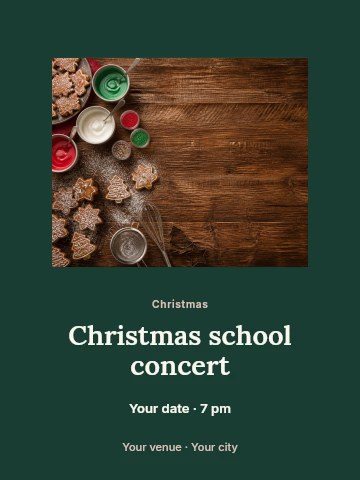 Christmas school concert poster template