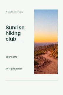 Desert hiking trail at sunset in Sunrise hiking club · Split portrait