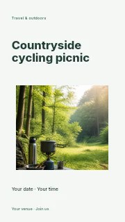 Countryside cycling picnic instagram story template · Modern programme