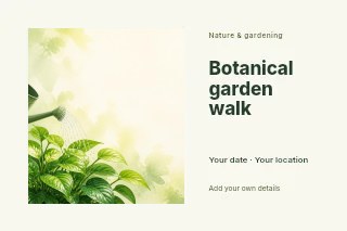 Botanical garden walk · Horizontal photo dialogue