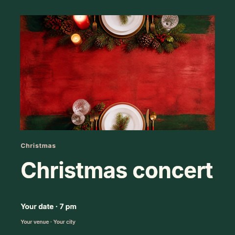 Christmas concert social media post template