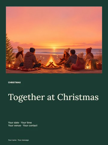 Christmas photo memories poster template