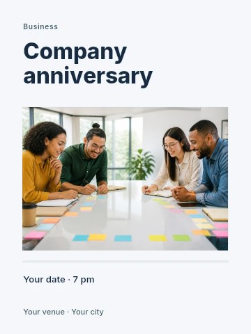 Company anniversary poster template