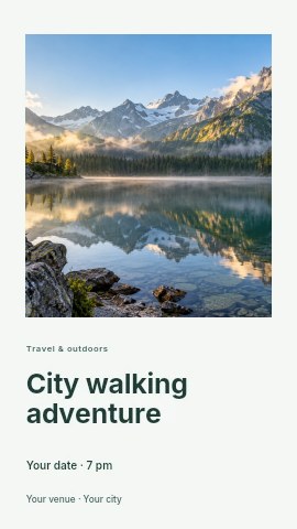 City walking adventure instagram story template