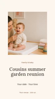 Cousins summer garden reunion instagram story template · Picture window