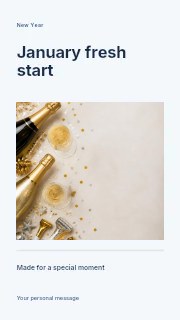 January fresh start instagram story template · Title & photograph