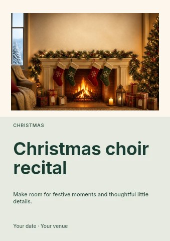 Christmas choir recital flyer template
