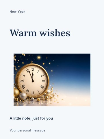 New Year goal setting workshop greeting card template