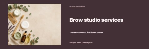 Brow studio services banner template