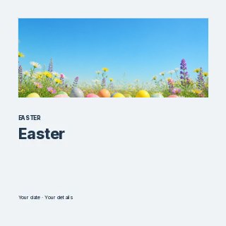 Easter · Split editorial social media post template