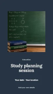 Study planning session instagram story template · Picture window