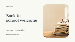 Back to school welcome youtube thumbnail template · Horizontal photo dialogue