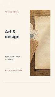 Vintage textured handmade papers with brushes in Art & design · Split portrait