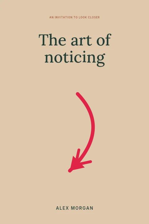 South-west curve arrow · double head in The art of noticing · Book cover