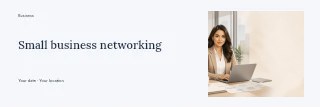Small business networking banner template · Horizontal photo dialogue