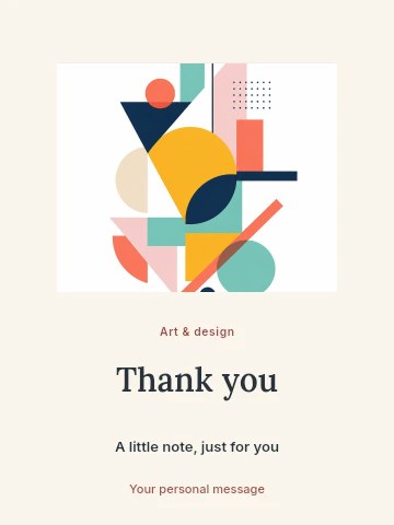 Illustration portfolio launch greeting card template