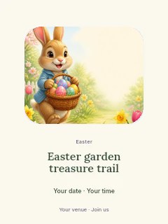 Easter garden treasure trail poster template · Picture window