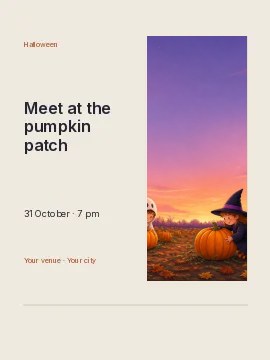 Pumpkin patch visit photo layout · Split portrait