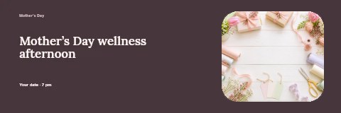 Mother’s Day wellness afternoon banner template