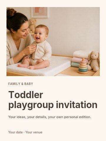 Toddler playgroup invitation template