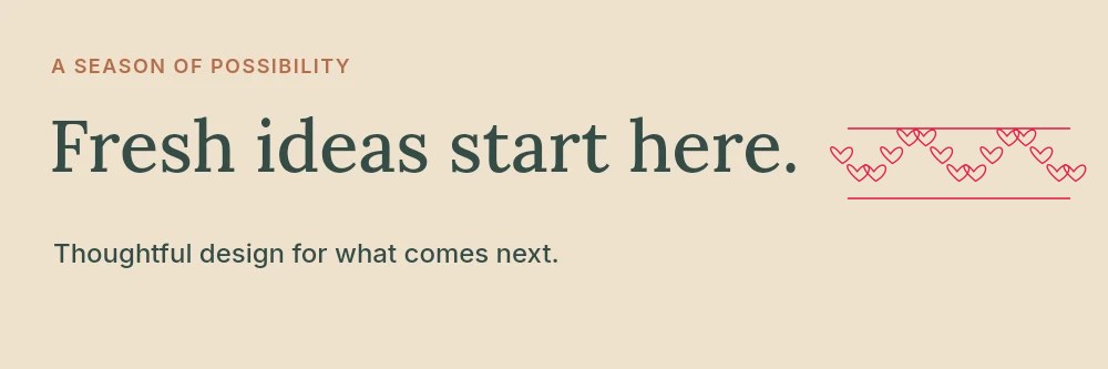 Loop divider · 15 motifs in a wave in Season of fresh ideas · Creative banner