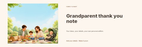 Grandparent thank you note banner template