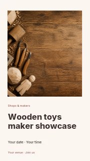 Wooden toys maker showcase instagram story template · Gallery editorial