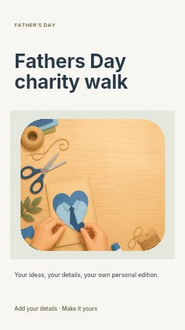 Fathers Day charity walk instagram story template