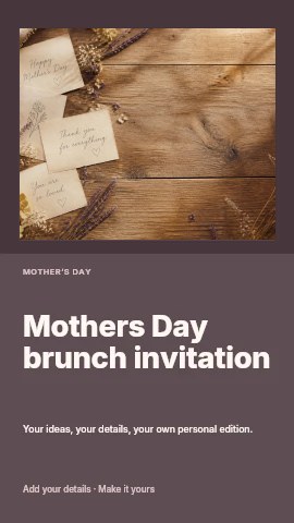 Mothers Day brunch invitation instagram story template