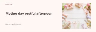 Mother Day restful afternoon banner template · Horizontal photo dialogue
