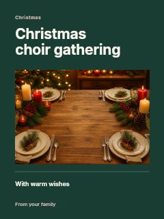 Christmas choir gathering invitation template · Title & photograph