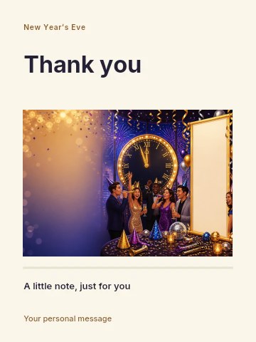New Year’s Eve concert greeting card template