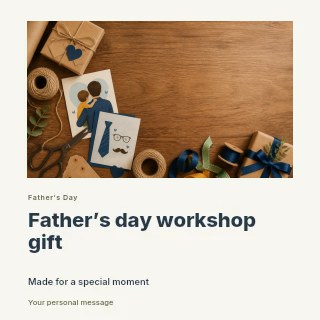 Father’s Day workshop gift social media post template · Gallery editorial
