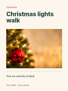 Christmas lights walk · Title & photograph