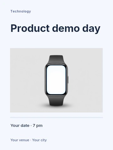 Product demo day poster template