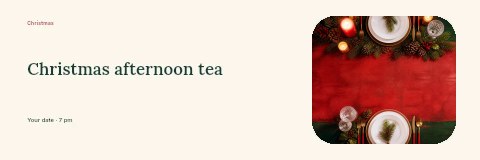 Christmas afternoon tea banner template